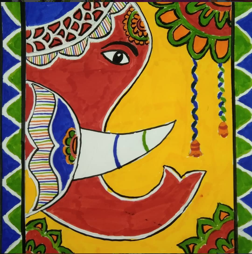 Ganesha Madhubani painting