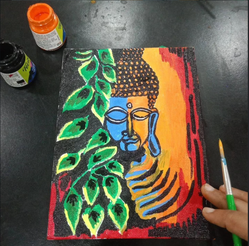 Buddha acrylic painting