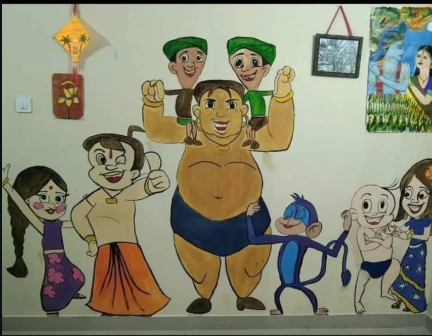 Student wall mural artwork at Soul of Arts studio